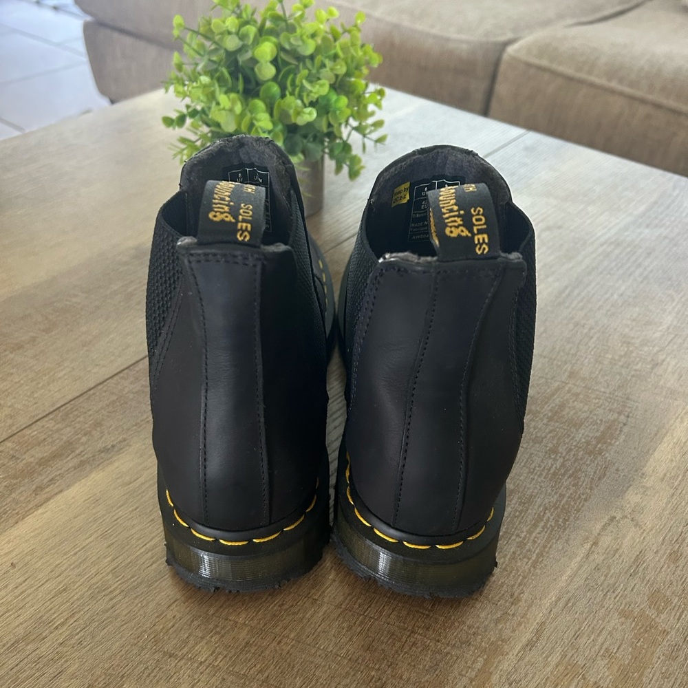 Dr. Martens Black Chelsea Boots with Yellow Stitching - Picture 3 of 5